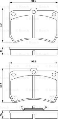 BOSCH 0 986 460 390 - Bremžu uzliku kompl., Disku bremzes www.autospares.lv