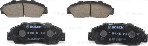 BOSCH 0 986 461 142 - Тормозные колодки, дисковые, комплект www.autospares.lv