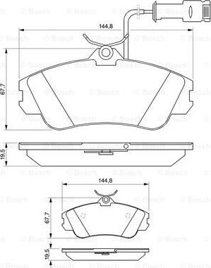 BOSCH 0 986 461 115 - Bremžu uzliku kompl., Disku bremzes www.autospares.lv