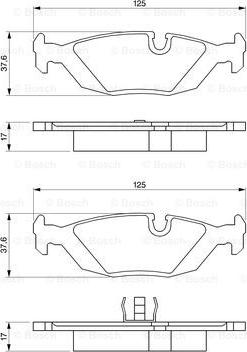 BOSCH 0 986 461 111 - Тормозные колодки, дисковые, комплект www.autospares.lv