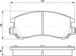 BOSCH 0 986 461 134 - Bremžu uzliku kompl., Disku bremzes www.autospares.lv