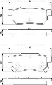 BOSCH 0 986 461 131 - Bremžu uzliku kompl., Disku bremzes www.autospares.lv