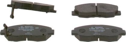 BOSCH 0 986 461 124 - Тормозные колодки, дисковые, комплект www.autospares.lv