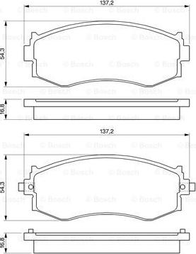 BOSCH 0 986 461 121 - Bremžu uzliku kompl., Disku bremzes www.autospares.lv