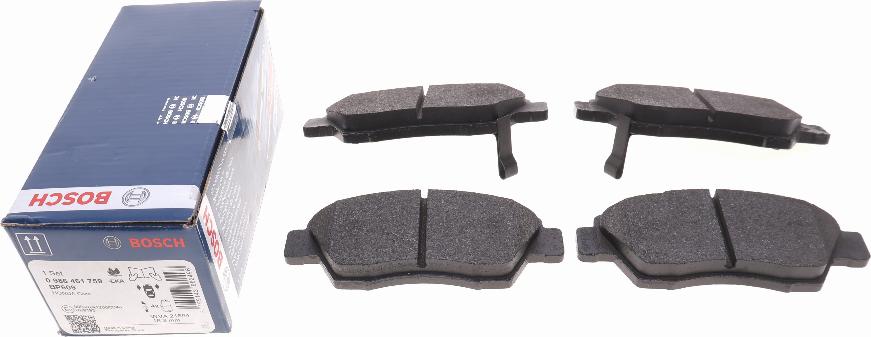 BOSCH 0 986 461 759 - Brake Pad Set, disc brake www.autospares.lv