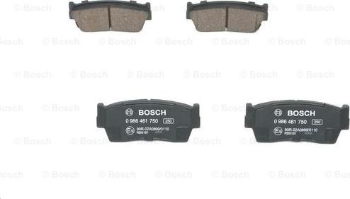 BOSCH 0 986 461 750 - Bremžu uzliku kompl., Disku bremzes autospares.lv