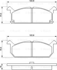 BOSCH 0 986 461 751 - Bremžu uzliku kompl., Disku bremzes autospares.lv