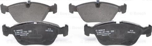 BOSCH 0 986 461 752 - Brake Pad Set, disc brake www.autospares.lv