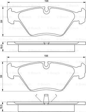 BOSCH 0 986 461 752 - Brake Pad Set, disc brake www.autospares.lv