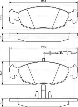 BOSCH 0 986 461 764 - Brake Pad Set, disc brake www.autospares.lv