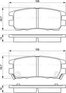 BOSCH 0 986 461 768 - Тормозные колодки, дисковые, комплект www.autospares.lv