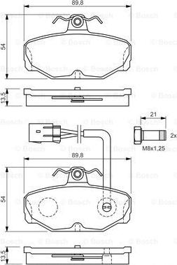 BOSCH 0 986 461 767 - Bremžu uzliku kompl., Disku bremzes www.autospares.lv