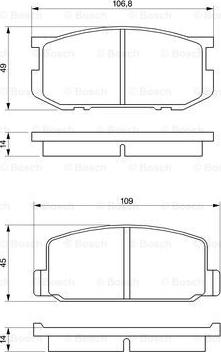 BOSCH 0 986 468 541 - Bremžu uzliku kompl., Disku bremzes autospares.lv