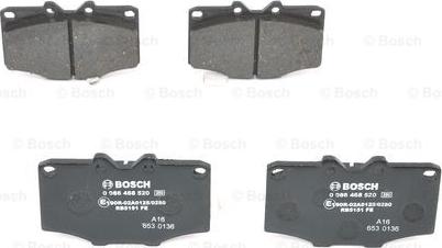 BOSCH 0 986 468 520 - Bremžu uzliku kompl., Disku bremzes www.autospares.lv