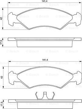 BOSCH 0 986 468 570 - Bremžu uzliku kompl., Disku bremzes www.autospares.lv