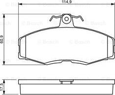 BOSCH 0 986 468 613 - Bremžu uzliku kompl., Disku bremzes www.autospares.lv