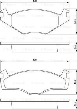 BOSCH 0 986 468 870 - Brake Pad Set, disc brake www.autospares.lv