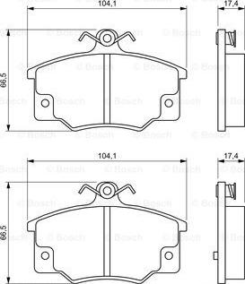 BOSCH 0 986 468 380 - Bremžu uzliku kompl., Disku bremzes www.autospares.lv