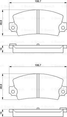 BOSCH 0 986 463 490 - Bremžu uzliku kompl., Disku bremzes www.autospares.lv