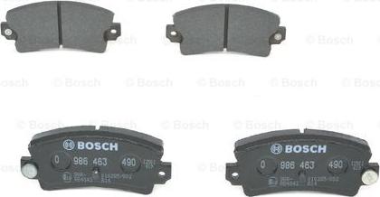 BOSCH 0 986 463 490 - Bremžu uzliku kompl., Disku bremzes www.autospares.lv