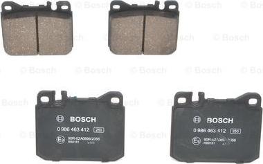 BOSCH 0 986 463 412 - Bremžu uzliku kompl., Disku bremzes www.autospares.lv