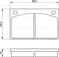 BOSCH 0 986 462 001 - Bremžu uzliku kompl., Disku bremzes www.autospares.lv