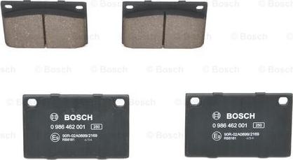 BOSCH 0 986 462 001 - Bremžu uzliku kompl., Disku bremzes www.autospares.lv