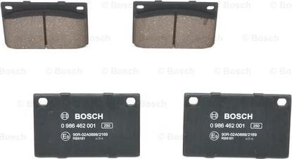 BOSCH 0 986 462 001 - Bremžu uzliku kompl., Disku bremzes www.autospares.lv