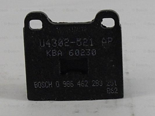 BOSCH 0 986 462 283 - Тормозные колодки, дисковые, комплект www.autospares.lv