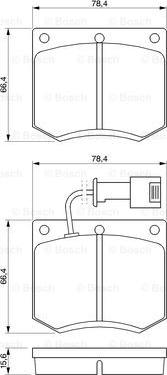 BOSCH 0 986 467 930 - Bremžu uzliku kompl., Disku bremzes www.autospares.lv