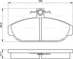 BOSCH 0 986 467 400 - Bremžu uzliku kompl., Disku bremzes www.autospares.lv