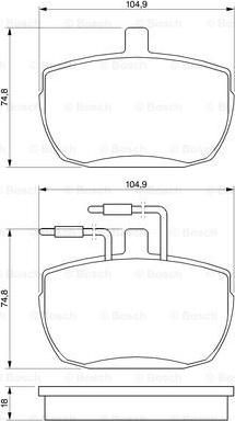 BOSCH 0 986 467 590 - Bremžu uzliku kompl., Disku bremzes www.autospares.lv