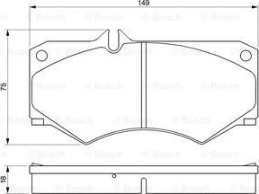 BOSCH 0 986 467 841 - Bremžu uzliku kompl., Disku bremzes www.autospares.lv