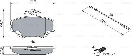 BOSCH 0 986 467 720 - Bremžu uzliku kompl., Disku bremzes autospares.lv