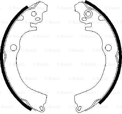 BOSCH 0 986 487 472 - Комплект тормозных колодок, барабанные www.autospares.lv