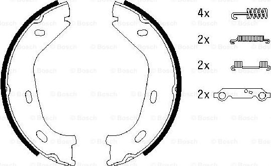 BOSCH 0 986 487 542 - Bremžu loku kompl., Stāvbremze www.autospares.lv