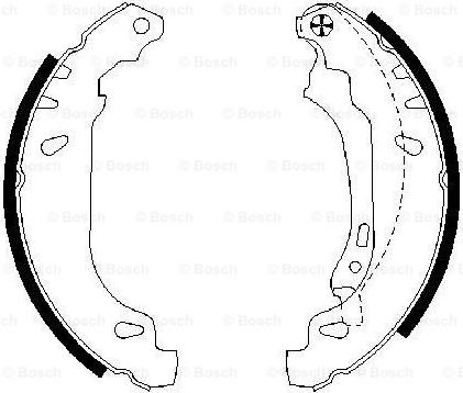 BOSCH 0 986 487 556 - Brake Shoe Set www.autospares.lv