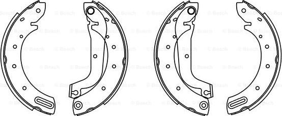 BOSCH 0 986 487 566 - Bremžu loku komplekts www.autospares.lv