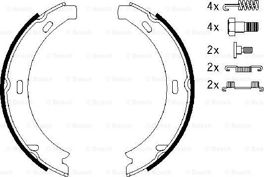 BOSCH 0 986 487 584 - Bremžu loku kompl., Stāvbremze www.autospares.lv