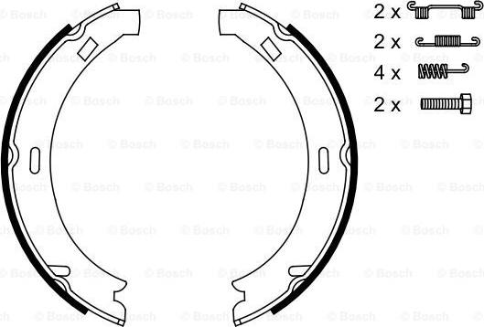 BOSCH 0 986 487 582 - Bremžu loku kompl., Stāvbremze www.autospares.lv