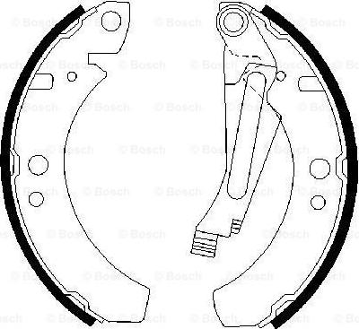 BOSCH 0 986 487 003 - Bremžu loku komplekts www.autospares.lv