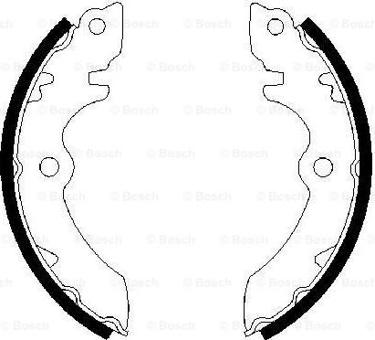 BOSCH 0 986 487 345 - Brake Shoe Set www.autospares.lv