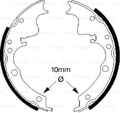 BOSCH 0 986 487 347 - Bremžu loku komplekts www.autospares.lv