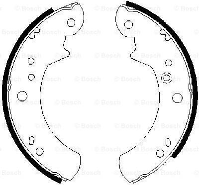 BOSCH 0 986 487 328 - Brake Shoe Set www.autospares.lv