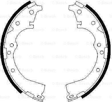 BOSCH 0 986 487 290 - Комплект тормозных колодок, барабанные www.autospares.lv