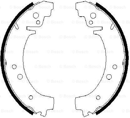 BOSCH 0 986 487 217 - Brake Shoe Set www.autospares.lv