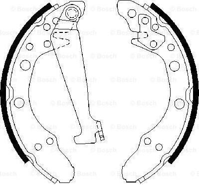 BOSCH 0 986 487 270 - Brake Shoe Set www.autospares.lv