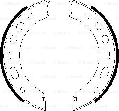 BOSCH 0 986 487 706 - Brake Shoe Set, parking brake www.autospares.lv