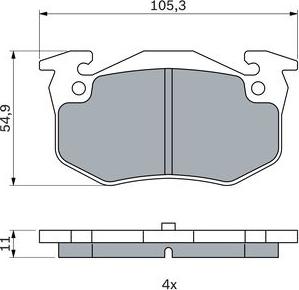 BOSCH 0 986 424 992 - Bremžu uzliku kompl., Disku bremzes www.autospares.lv