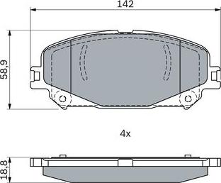 BOSCH 0 986 424 939 - Bremžu uzliku kompl., Disku bremzes www.autospares.lv